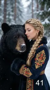 Девушка с медведем