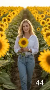 Девушка в подсолнухах