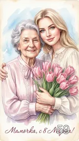 Мать и дочь 8 марта