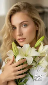 Девушка с лилиями