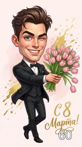 Парень шарж - 8 марта