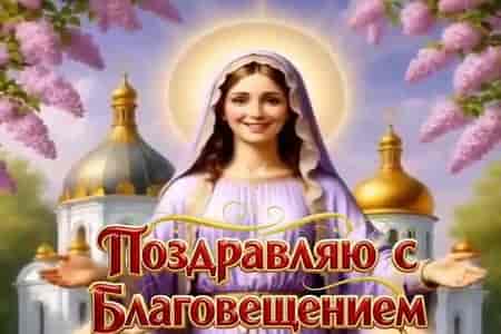 Открытка Поздравление с Благовещением