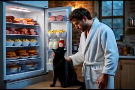 Выйду ночью в кухню с котом